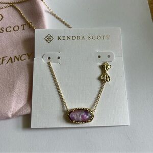 Kendra Scott Gold Necklace with Purple Stone
